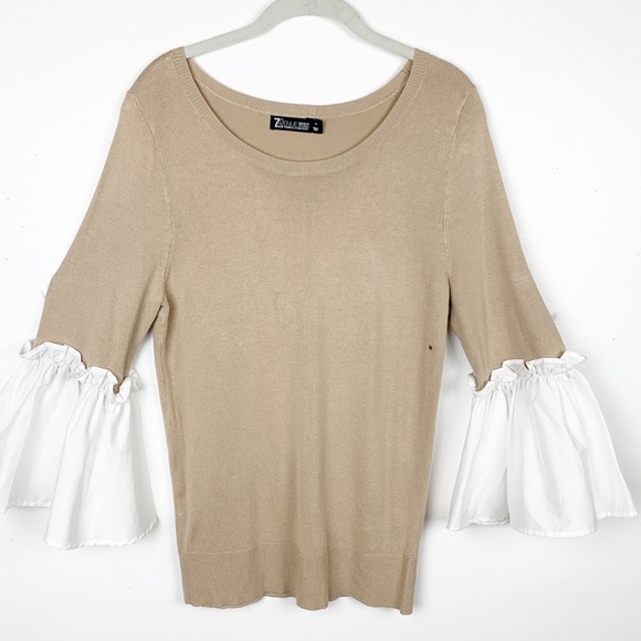 NWT 7th AVE BELL SLEEVE SWEATER - Picture 1 of 6